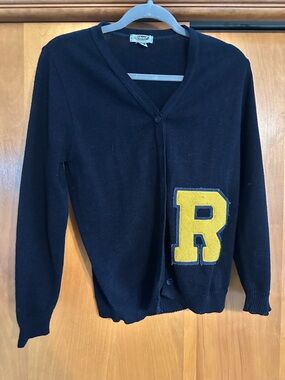 Vintage Navy Letter Jacket Cardigan